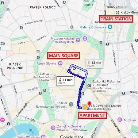 Spacious Sarego Street - Ac, Calm Area, Close To Wawel Apartament *